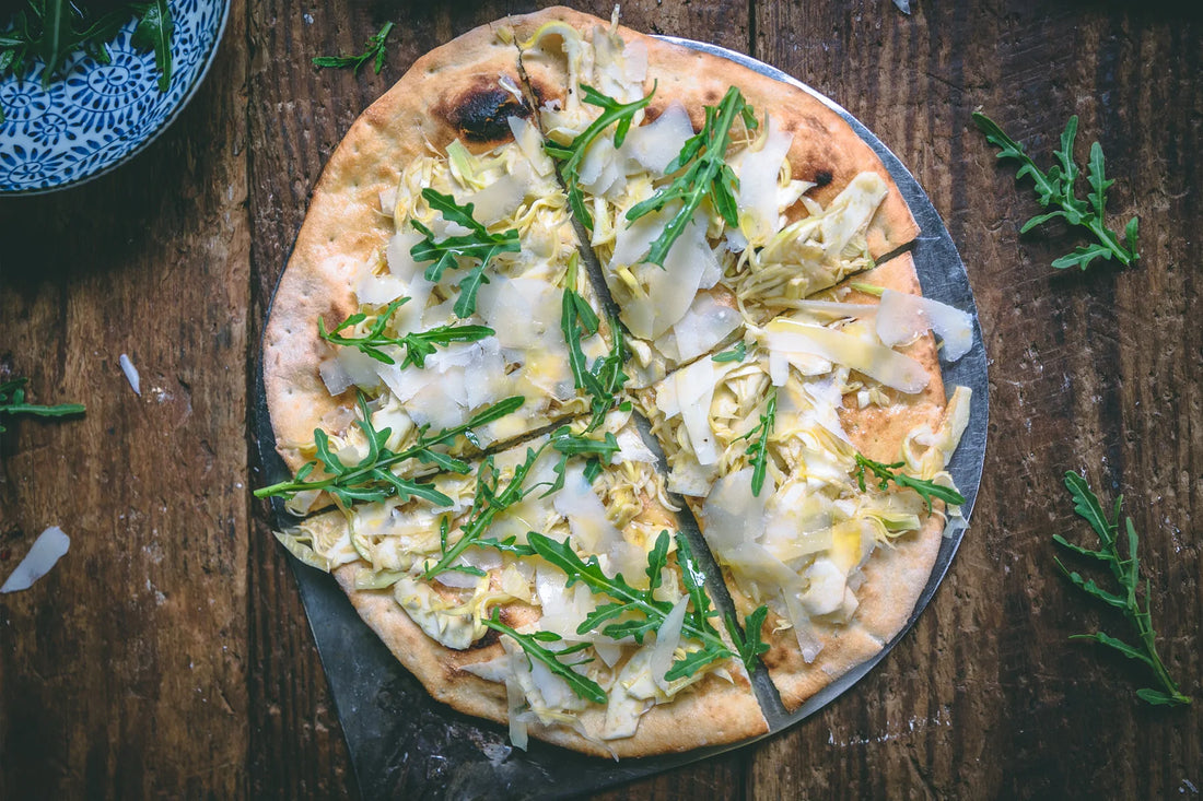 Artichoke Salad on Pizza